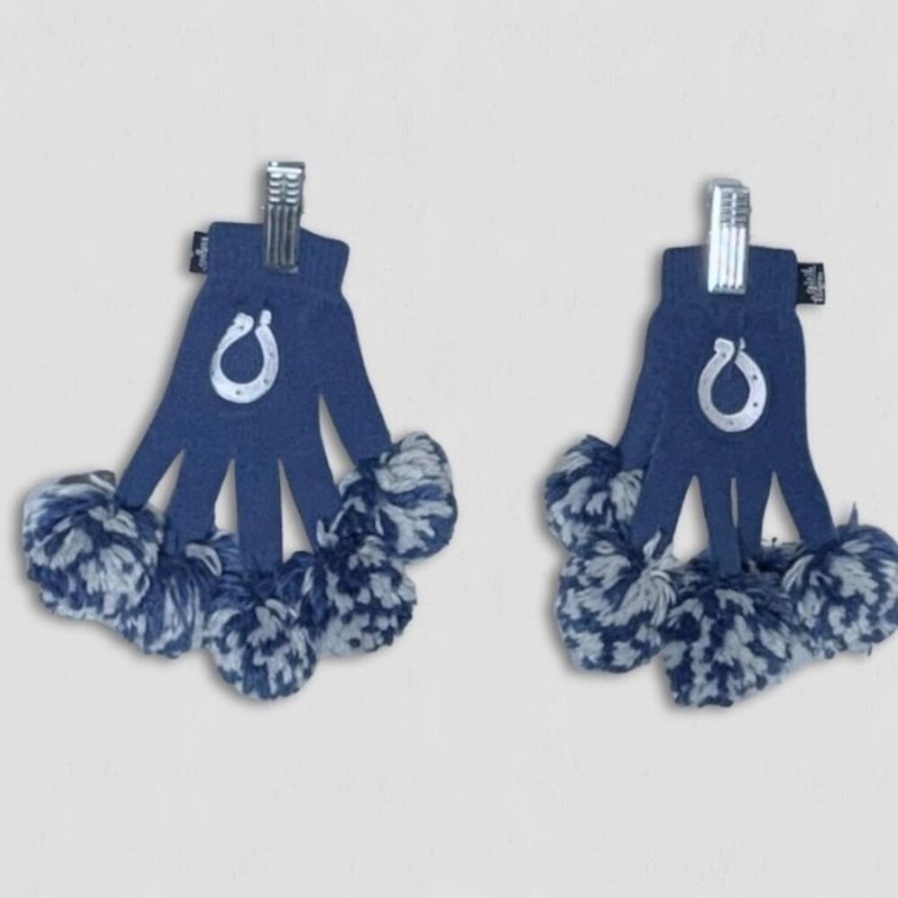 NFL Indianapolis Colts Spirit Fingers Gloves Pom Poms Blue/White